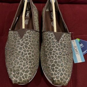 TOMS Womens Alpargata 3.0 Giraffe Slip On Flats Casual - Brown